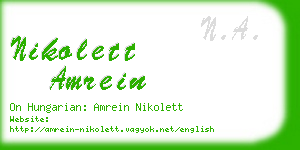 nikolett amrein business card